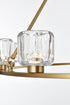 Elegant Lighting Cadence Pendant Light D48 Inch G9 Lt12 40 Watt Satin Gold in Satin Gold and Clear Finish Model: 5100D48SG