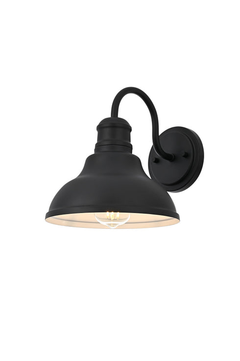 Elegant Lighting Callen 1 Light Wall Sconce W9 Inch xH10 Inch xE11.5 Inch in Black Model: OD802W10BK