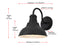 Elegant Lighting Callen 1 Light Wall Sconce W9 Inch xH10 Inch xE11.5 Inch in Black Model: OD802W10BK