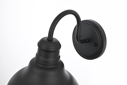 Elegant Lighting Callen 1 Light Wall Sconce W9 Inch xH10 Inch xE11.5 Inch in Black Model: OD802W10BK