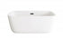 Elegant Lighting Calum 59 inch Soaking Bathtub in Glossy White with Brushed Gold Trim Model: BT10559GW-BGD