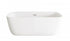 Elegant Lighting Calum 67 inch Soaking Bathtub in Glossy White with Brushed Gold Trim Model: BT10567GW-BGD
