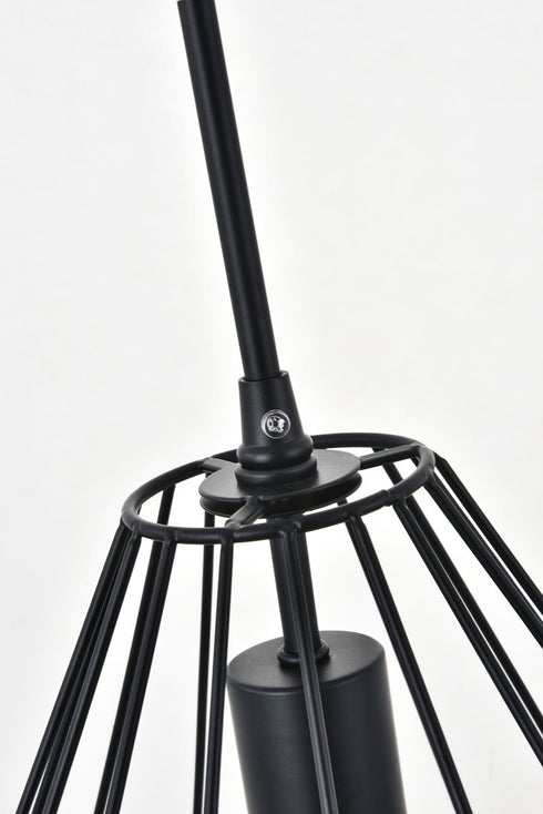 Elegant Lighting Candor 1 light black Pendant Model: LD4008D11BK