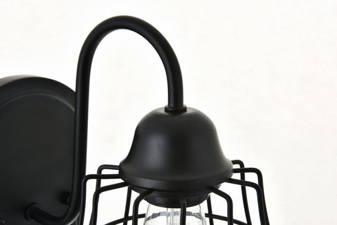 Elegant Lighting Candor 1 light black Wall Sconce Model: LD4008W10BK