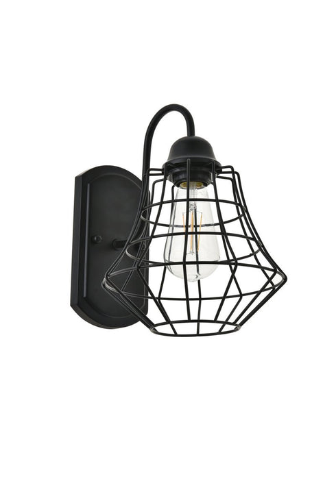 Elegant Lighting Candor 1 light black Wall Sconce Model: LD4008W10BK