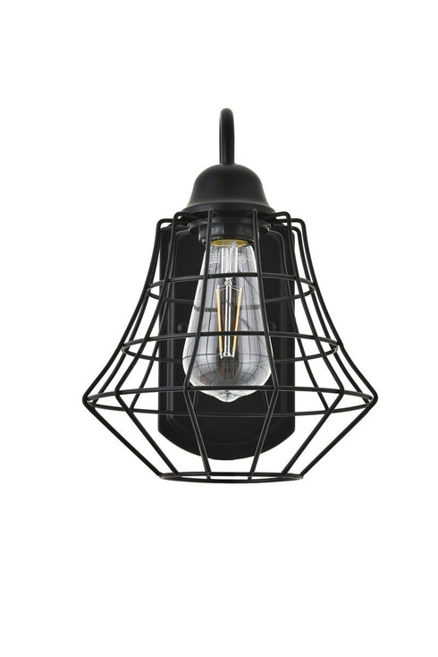 Elegant Lighting Candor 1 light black Wall Sconce Model: LD4008W10BK