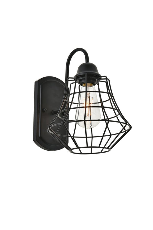 Elegant Lighting Candor 1 light black Wall Sconce Model: LD4008W10BK