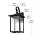 Elegant Lighting Carisle 1 Light Wall sconce W7 Inch E8 Inch H15 Inch L1 in Black (1Box) Model: OD325W15BK