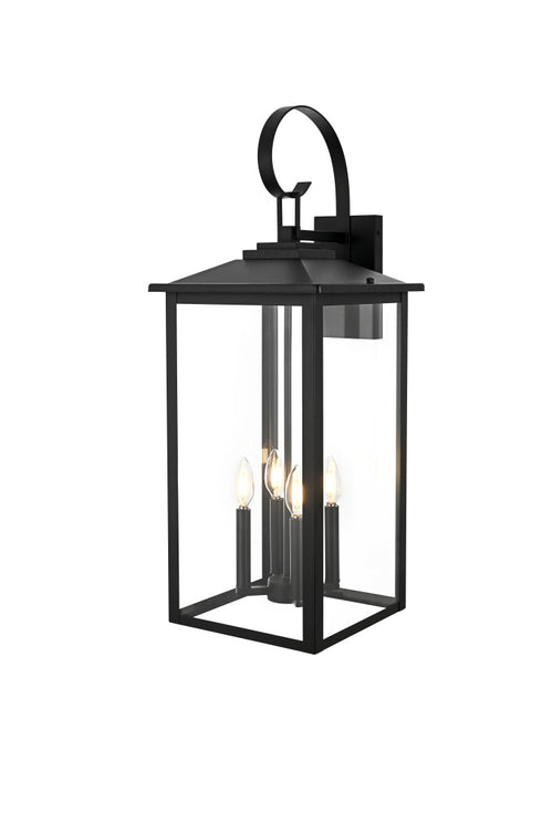 Elegant Lighting Carisle 4 Light Wall sconce W12 Inch E13 Inch H31 Inch L4 in Black (1Box) Model: OD325W31BK