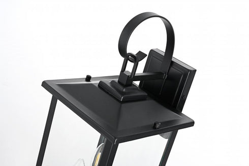Elegant Lighting Carisle 7 inch Outdoor Pendant in Black Model: OD325W20BK