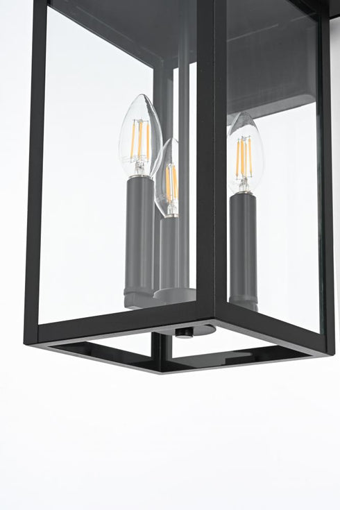 Elegant Lighting Carisle 7 inch Outdoor Pendant in Black Model: OD325W20BK
