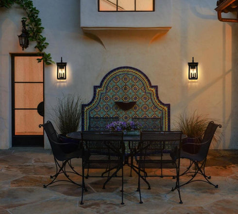 Elegant Lighting Carisle 7 inch Outdoor Pendant in Black Model: OD325W20BK