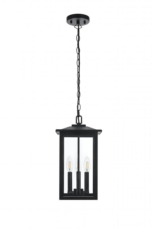 Elegant Lighting Carlisle 7 inch Outdoor Pendant in Black Model: OD325H17BK