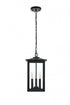 Elegant Lighting Carlisle 7 inch Outdoor Pendant in Black Model: OD325H17BK