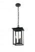 Elegant Lighting Carlisle 7 inch Outdoor Pendant in Black Model: OD325H17BK