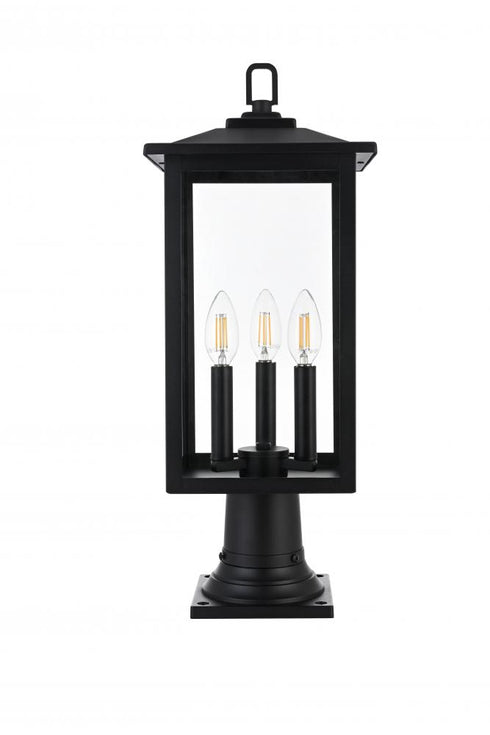 Elegant Lighting Carlisle 7 inch Outdoor Pendant in Black Model: OD325P22BK