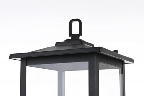 Elegant Lighting Carlisle 7 inch Outdoor Pendant in Black Model: OD325P22BK