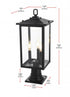 Elegant Lighting Carlisle 7 inch Outdoor Pendant in Black Model: OD325P22BK