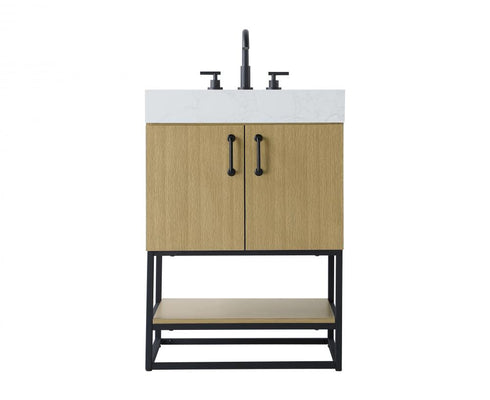 Elegant Lighting Caroline 24 inch Single Bathroom Vanity in Chestnut Brown Model: VF29224MCB