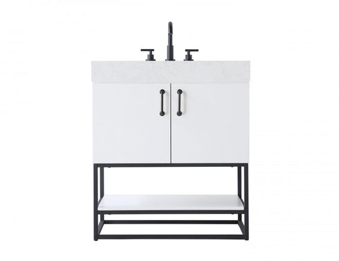 Elegant Lighting Caroline 30 inch Single Bathroom Vanity in Chestnut Brown Model: VF29230MCB