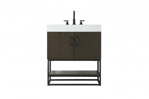 Elegant Lighting Caroline 30 inch Single Bathroom Vanity in Chestnut Brown Model: VF29230MCB
