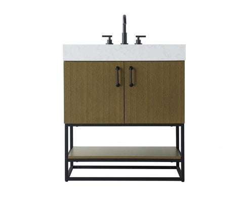 Elegant Lighting Caroline 30 inch Single Bathroom Vanity in Chestnut Brown Model: VF29230MCB