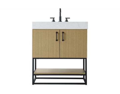 Elegant Lighting Caroline 30 inch Single Bathroom Vanity in Chestnut Brown Model: VF29230MCB