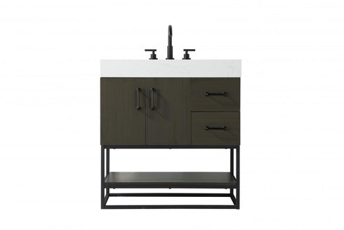 Elegant Lighting Caroline 32 inch Single Bathroom Vanity in Chestnut Brown Model: VF29232MCB