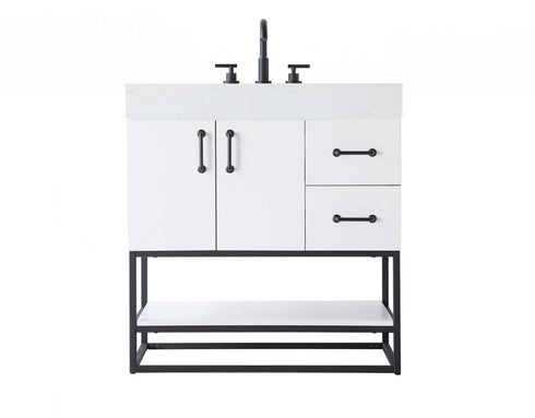 Elegant Lighting Caroline 32 inch Single Bathroom Vanity in Chestnut Brown Model: VF29232MCB