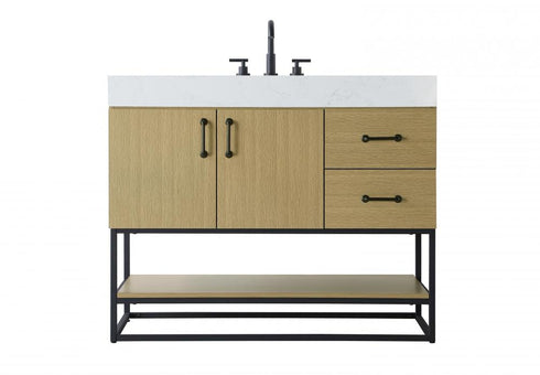 Elegant Lighting Caroline 42 inch Single Bathroom Vanity in Chestnut Brown Model: VF29242MCB