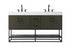Elegant Lighting Caroline 60 inch Double Bathroom Vanity in Chestnut Brown Model: VF29260DMCB