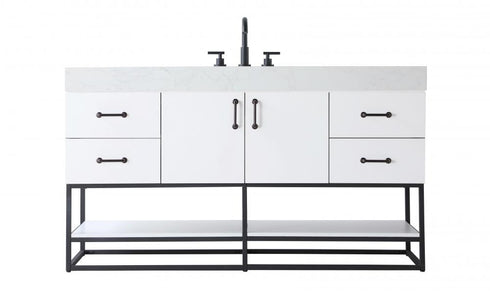Elegant Lighting Caroline 60 inch Single Bathroom Vanity in Chestnut Brown Model: VF29260MCB