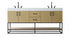 Elegant Lighting Caroline 72 inch Double Bathroom Vanity in Chestnut Brown Model: VF29272DMCB