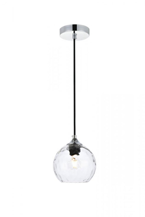 Elegant Lighting Cashel 1 light in Black and Clear glass pendant Model: LD2280