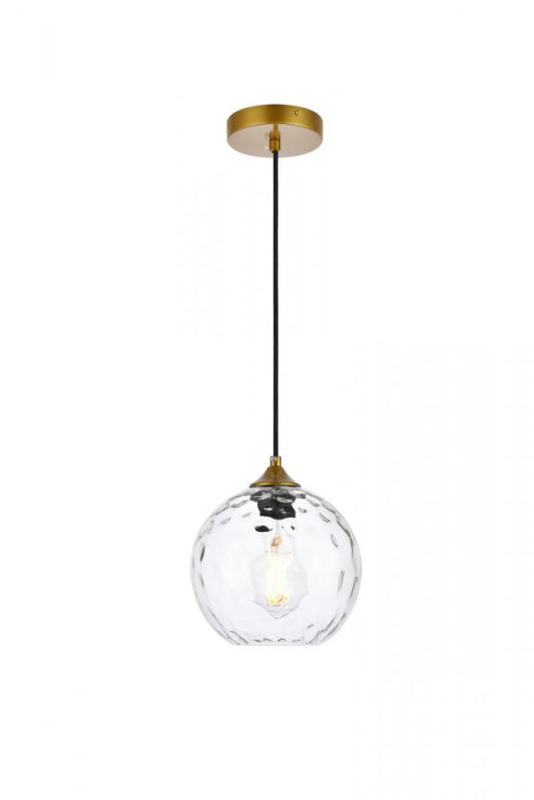Elegant Lighting Cashel 1 light in Black and Clear glass pendant Model: LD2281