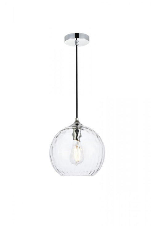 Elegant Lighting Cashel 1 light in Black and Clear glass pendant Model: LD2282