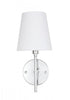 Elegant Lighting Cason 1 light in Black and White shade wall sconce Model: LD6183BK