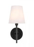 Elegant Lighting Cason 1 light in Black and White shade wall sconce Model: LD6183BK