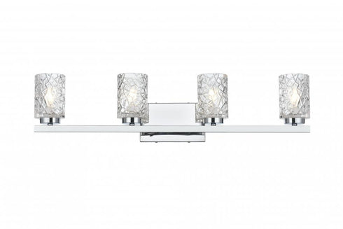 Elegant Lighting Cassie 31 inch Wall Sconce in Chrome in Chrome and Clear Finish Model: LD7028W32C