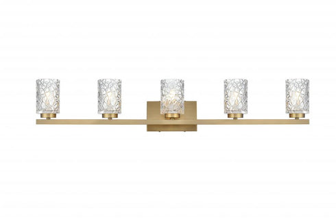 Elegant Lighting Cassie 41 inch Wall Sconce in Chrome in Chrome and Clear Finish Model: LD7029W41C