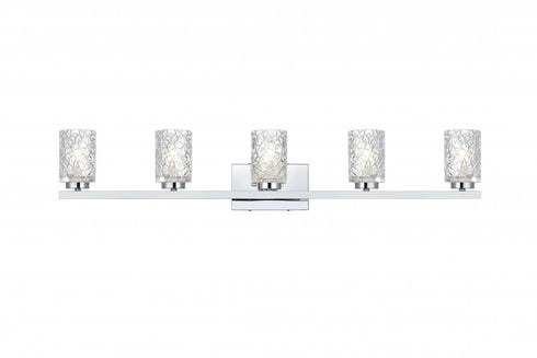 Elegant Lighting Cassie 41 inch Wall Sconce in Chrome in Chrome and Clear Finish Model: LD7029W41C