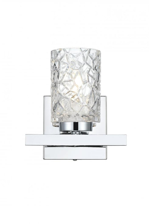Elegant Lighting Cassie 7 inch Wall Sconce in Chrome in Chrome and Clear Finish Model: LD7025W7C