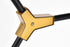 Elegant Lighting Cavoli 5 light in Light Antique Brass and Flat Black Pendant Model: 1712D42LAB