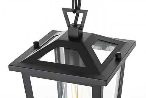 Elegant Lighting Cayman 7 inch Outdoor Pendant in Black Model: OD332H12BK