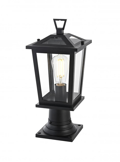 Elegant Lighting Cayman 7 inch Outdoor Pendant in Black Model: OD332P17BK