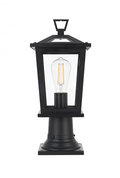 Elegant Lighting Cayman 7 inch Outdoor Pendant in Black Model: OD332P17BK