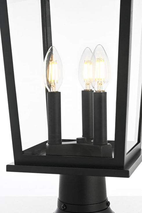 Elegant Lighting Cayman 7 inch Outdoor Pendant in Black Model: OD332P21BK