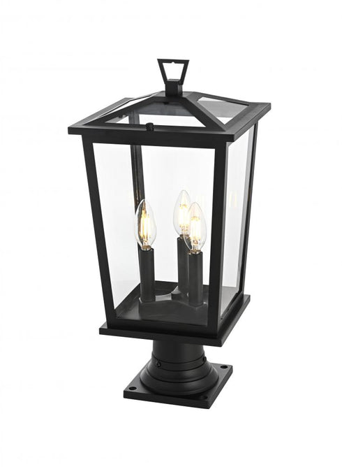 Elegant Lighting Cayman 7 inch Outdoor Pendant in Black Model: OD332P21BK