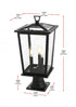 Elegant Lighting Cayman 7 inch Outdoor Pendant in Black Model: OD332P21BK