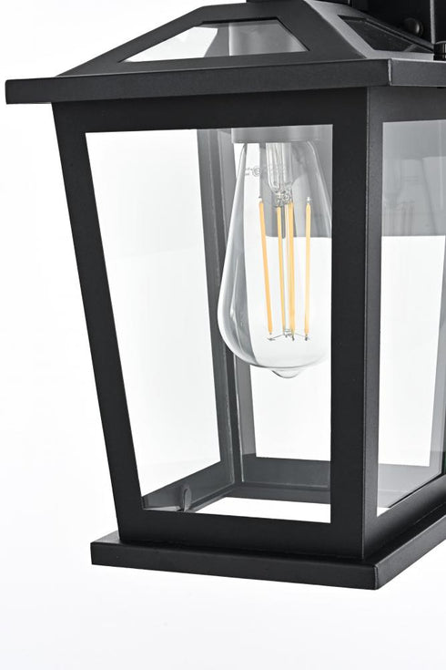 Elegant Lighting Cayman 7 inch Outdoor Pendant in Black Model: OD332W12BK